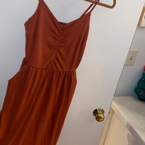 Summer strapped knee length dress!